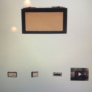 India Hicks wallet (black and tan leather)